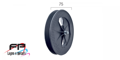 Puleggia in plastica per rullo da ø 60 perno esterno